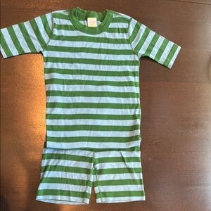 Hanna Andersson Green and Blue Striped Top